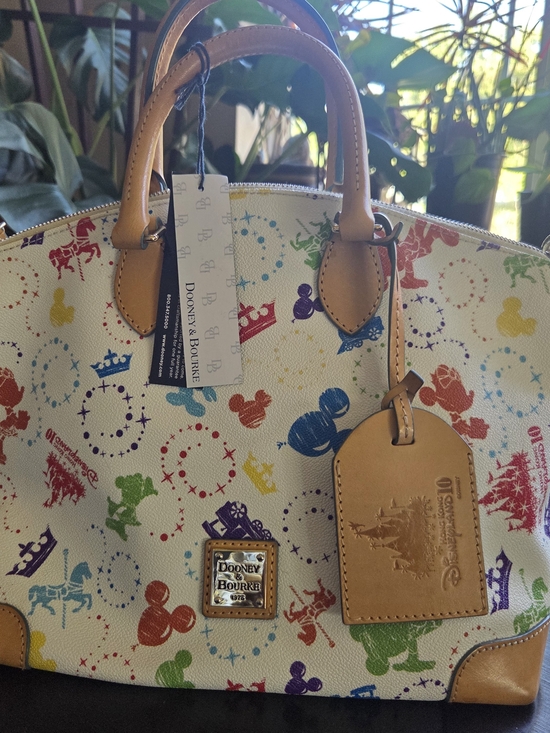 Dooney & Bourke Handbags - Rare Dooney & Bourke Multicolor Disney Print Satchel (Hong Kong Disney)